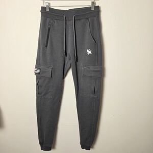 YoungLA Cargo Joggers Gray Utility Sweatpants Size Medium Streetwear Gym